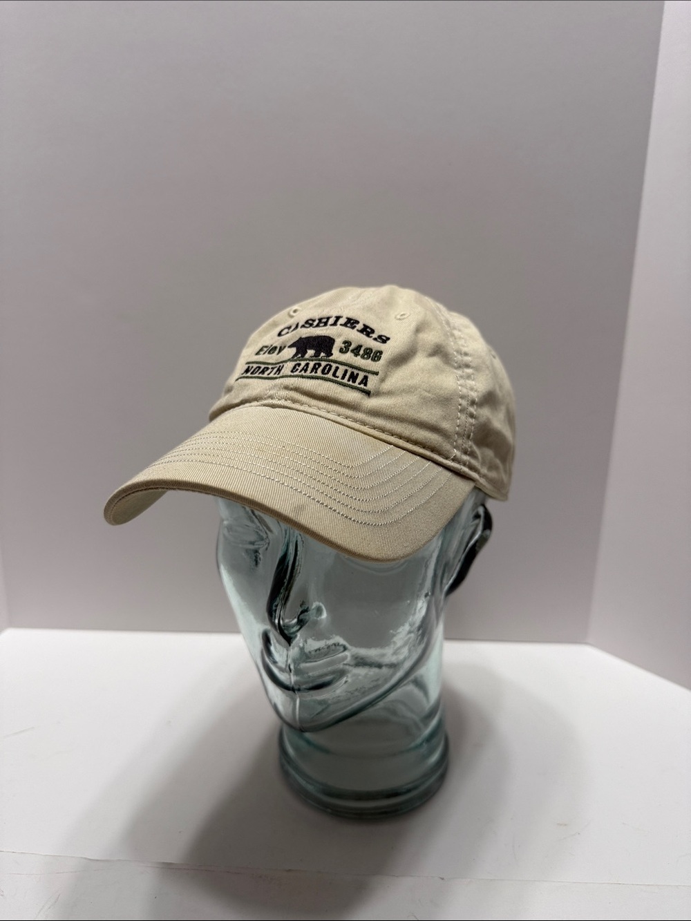 Ouray Cashiers Beige 'North Carolina' Embroidered Baseball Cap
